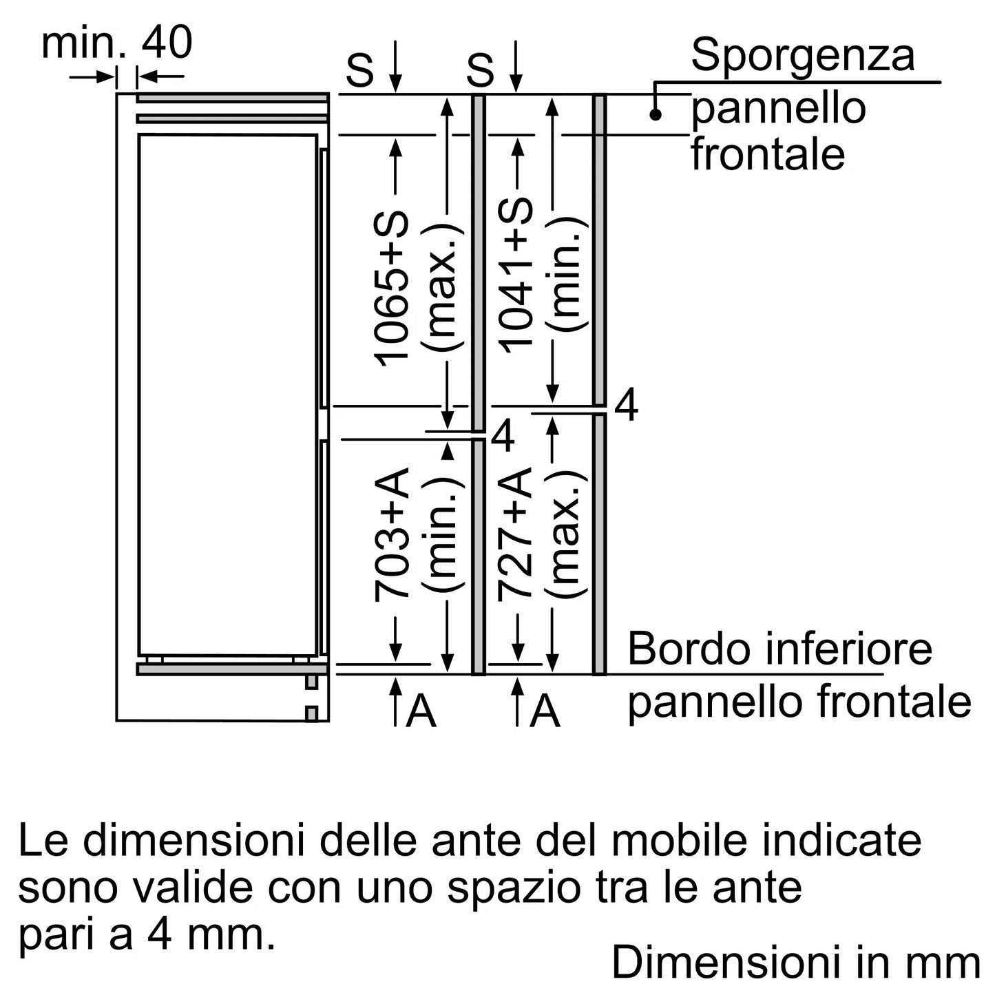 Frigorifero combinato da incasso 177.2 x 55.8 cm cerniera piatta soft closing KI7866DD0
