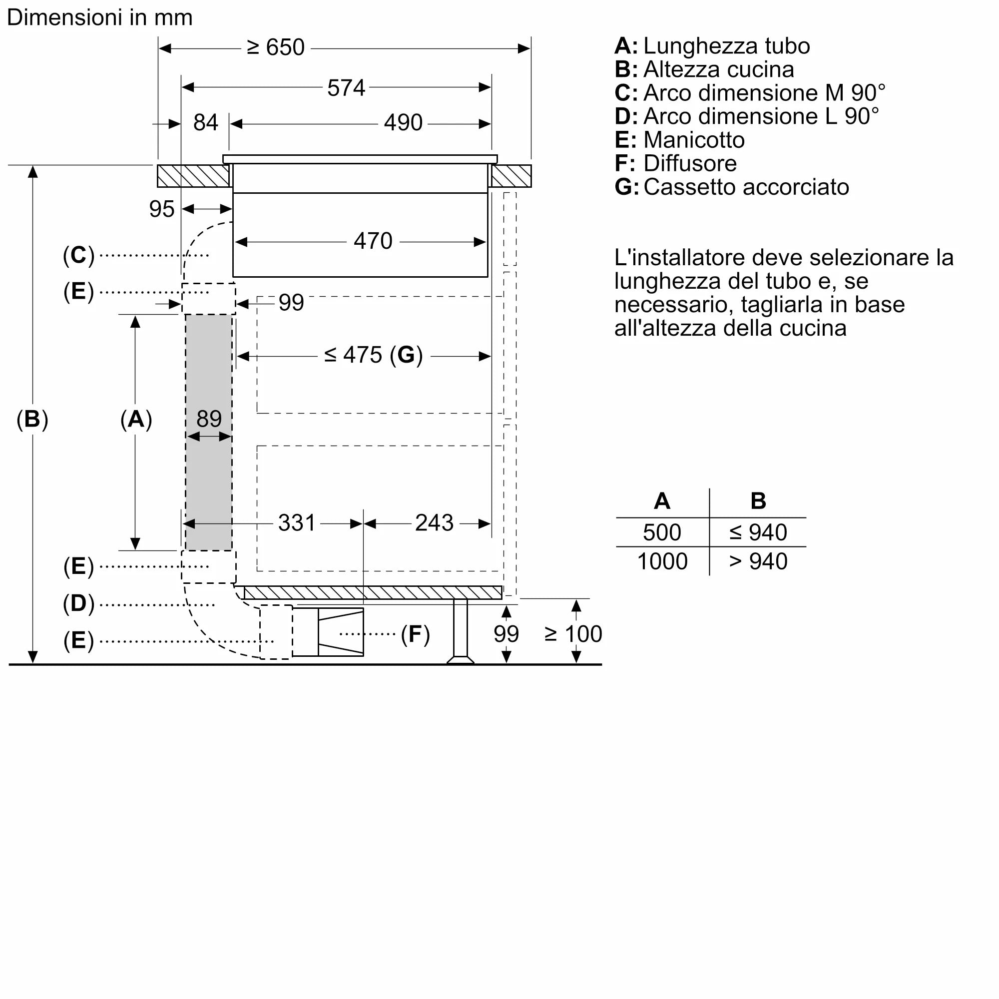 Piano a induzione con cappa integrata 80 cm Nero opaco, Flex Design V68YYX4B0