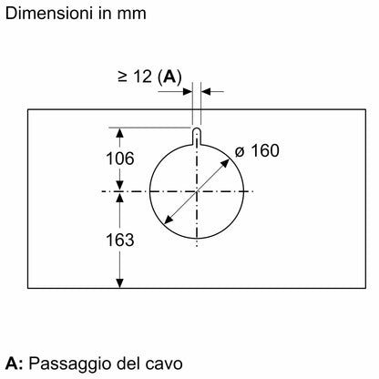 Cappe integrate nel pensile 60 cm In vetro nero, Nero D65XAM2S0