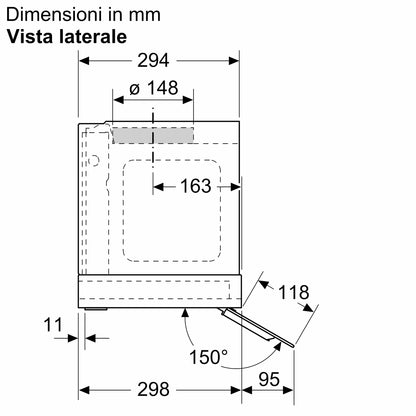 Cappe integrate nel pensile 90 cm In vetro nero, Nero D95XAM2S0