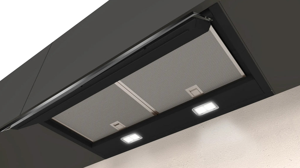 Cappe integrate nel pensile 60 cm In vetro nero, Nero D65XAM2S0