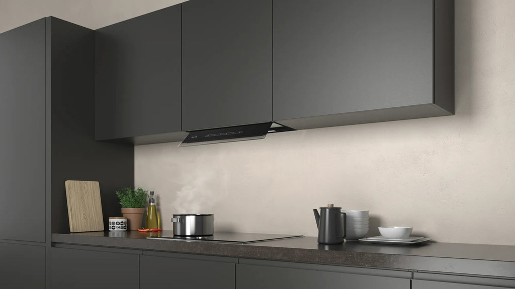 Cappe integrate nel pensile 60 cm In vetro nero, Nero D65XAM2S0