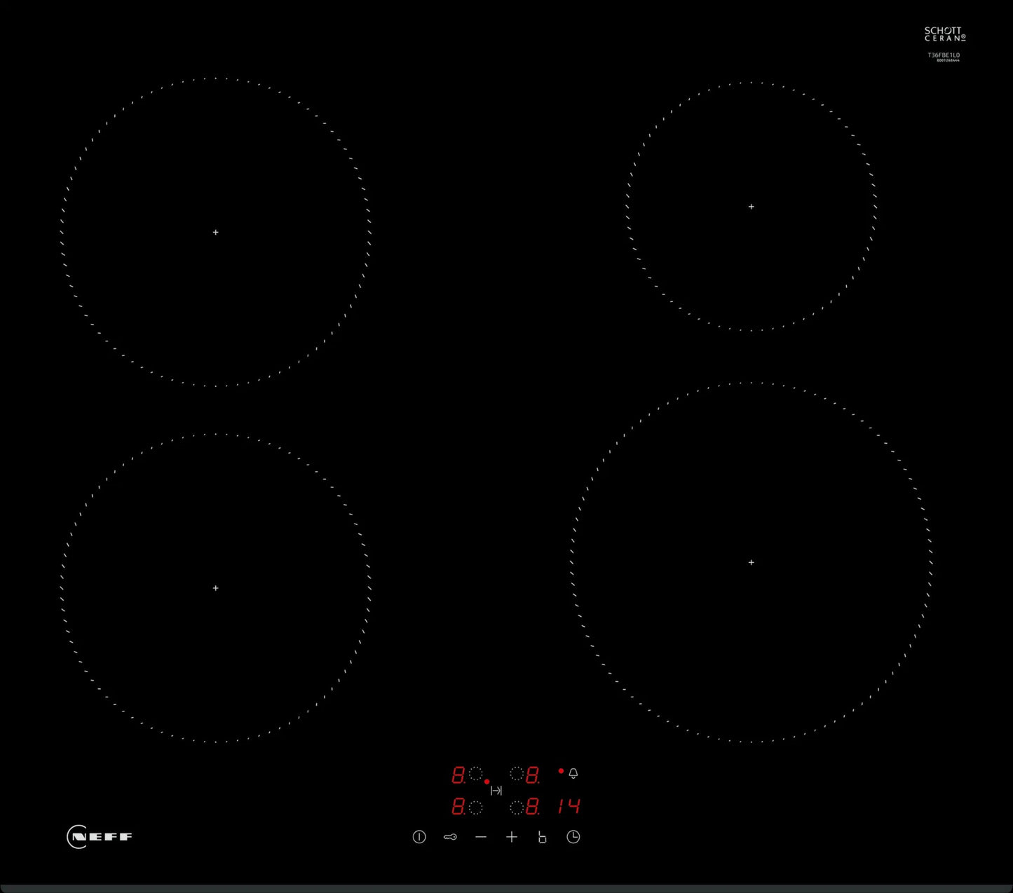 Piano cottura a induzione 60 cm senza profili T36FBE1L0