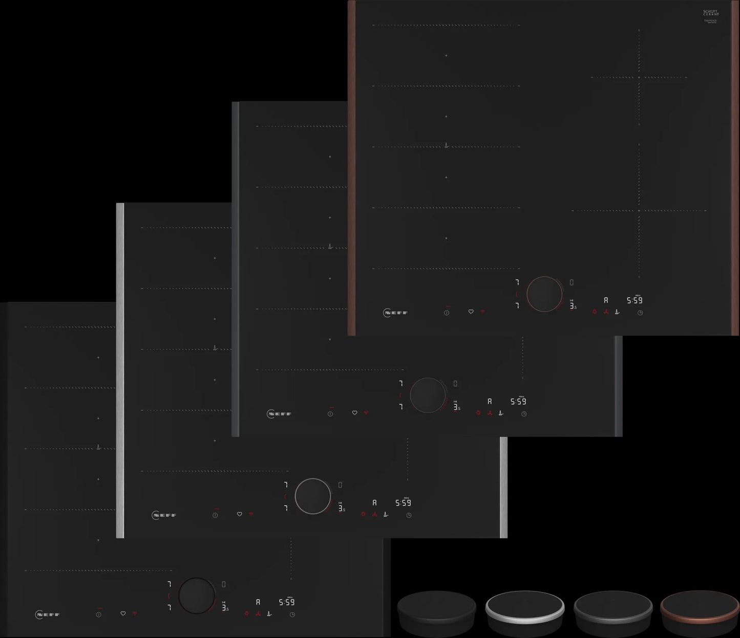 Piano cottura a induzione 60 cm Flex Design T66YYE4C0