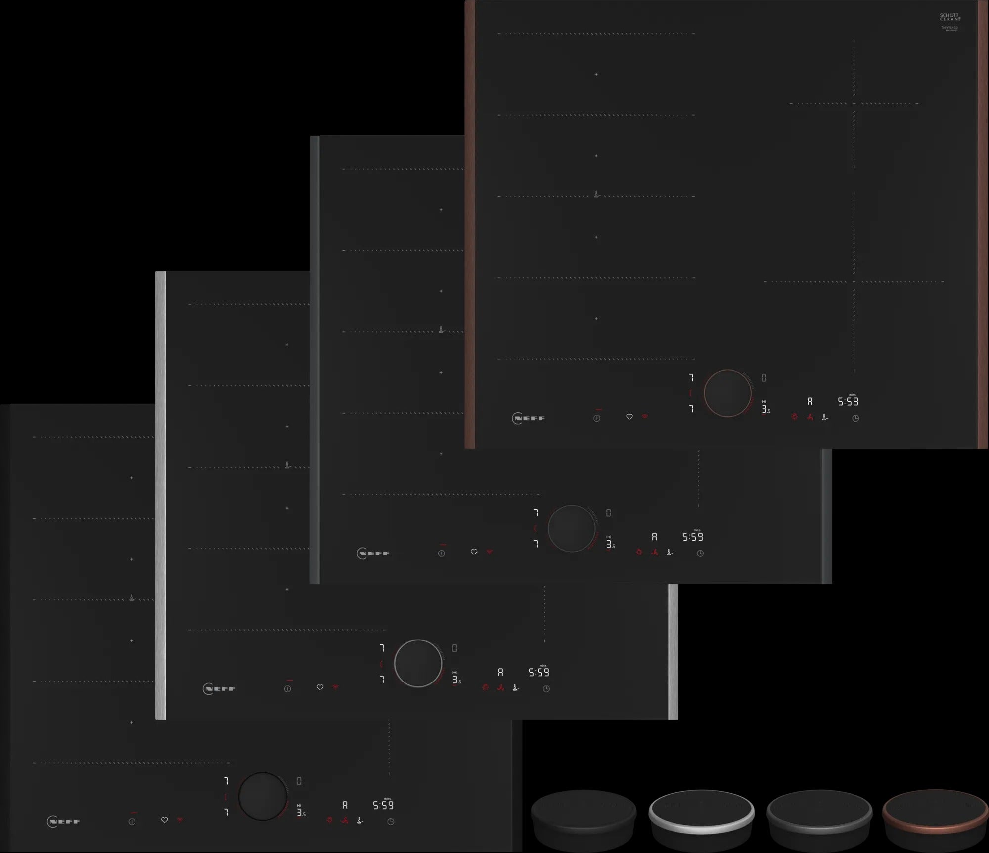 Piano cottura a induzione 60 cm Flex Design T66YYE4C0