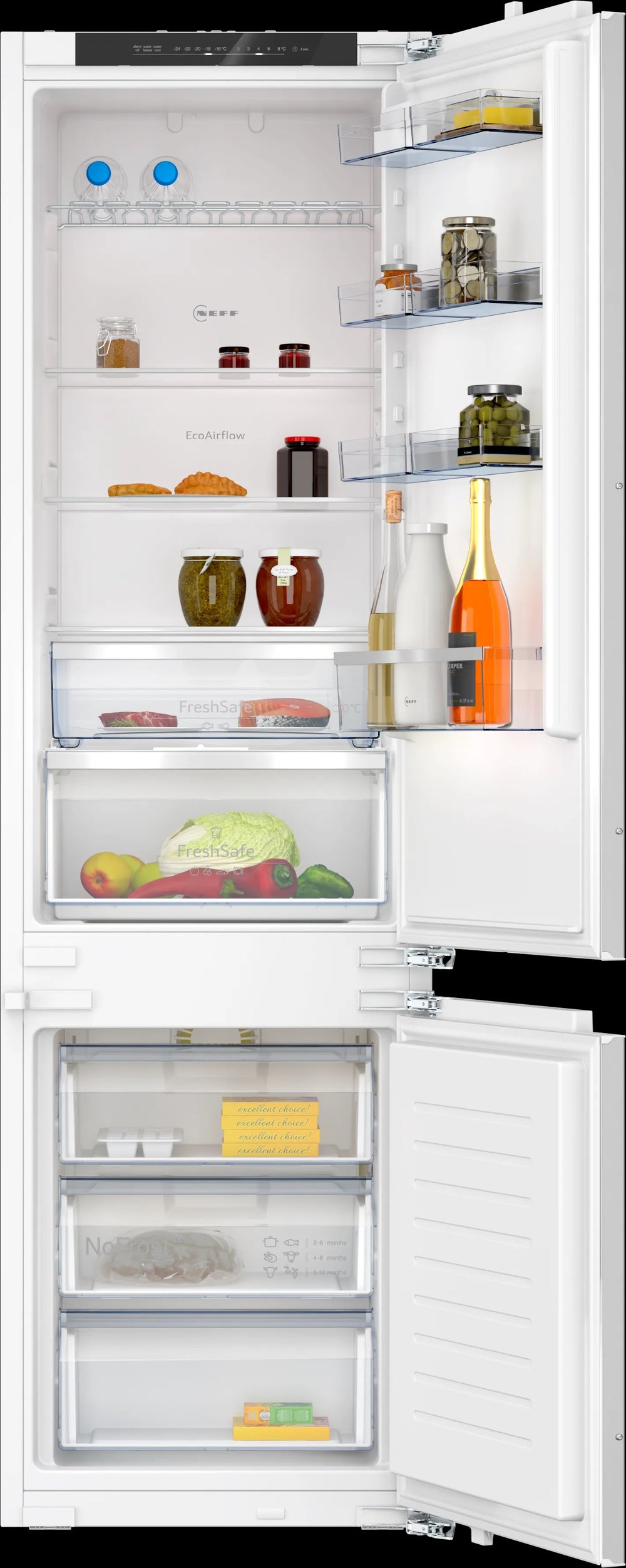 Frigorifero combinato da incasso 193.5 x 55.8 cm cerniera piatta KI7966FD0