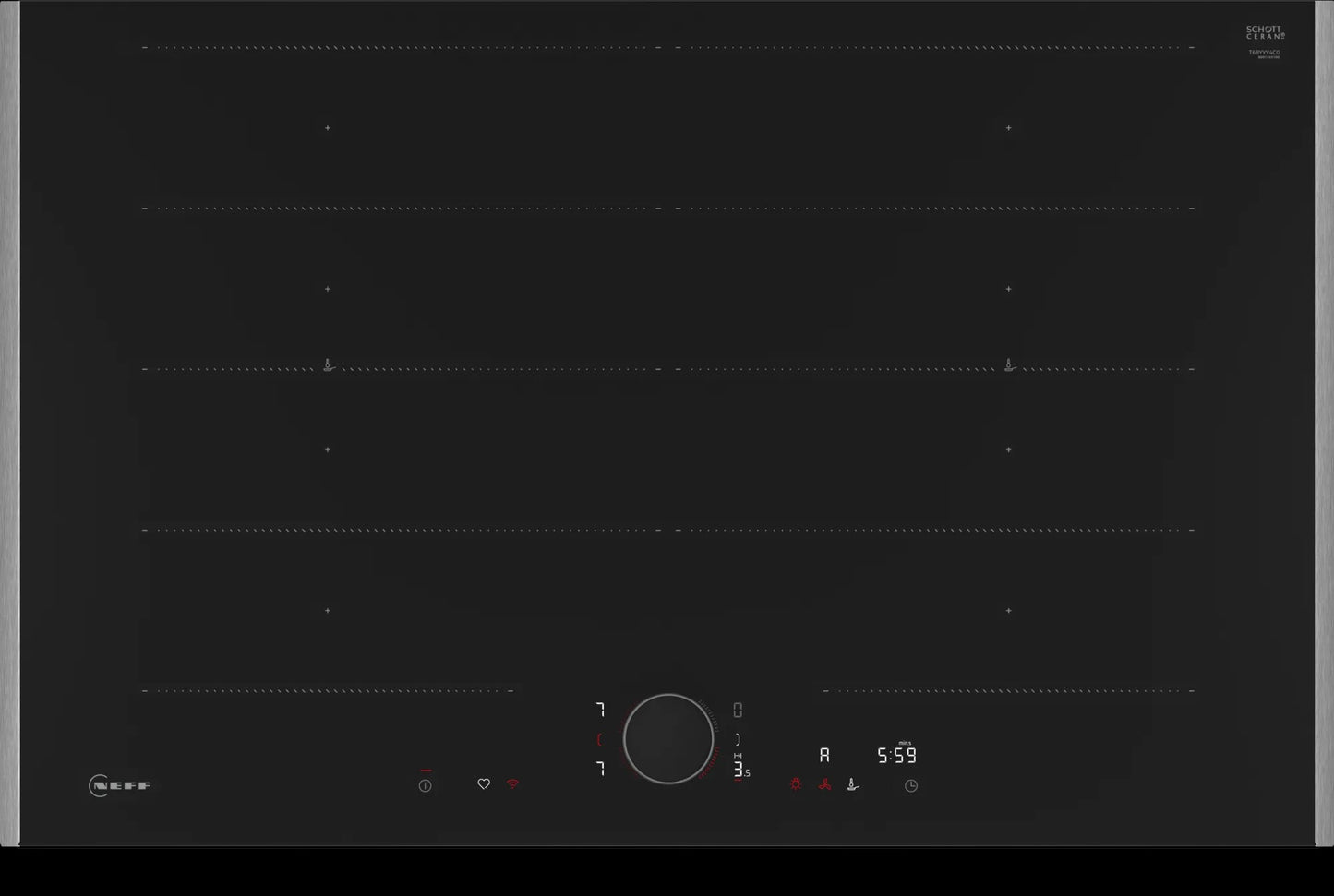 Piano cottura a induzione 80 cm Flex Design T68YYY4C0