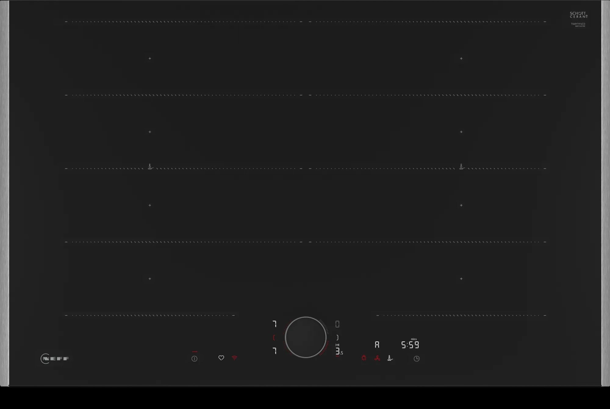 Piano cottura a induzione 80 cm Flex Design T68YYY4C0