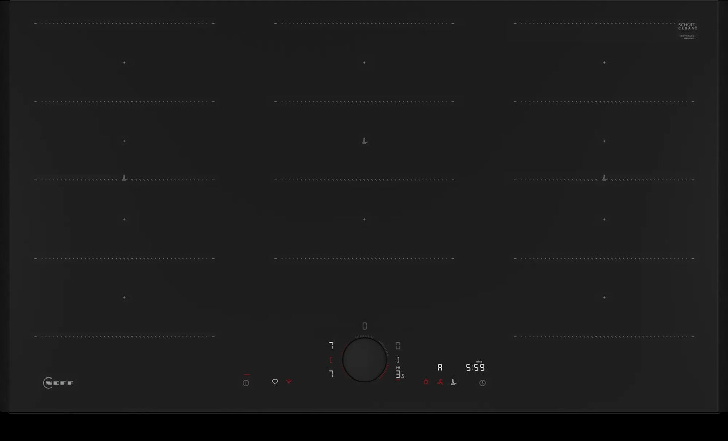 Piano cottura a induzione 90 cm Flex Design T69YYX4C0