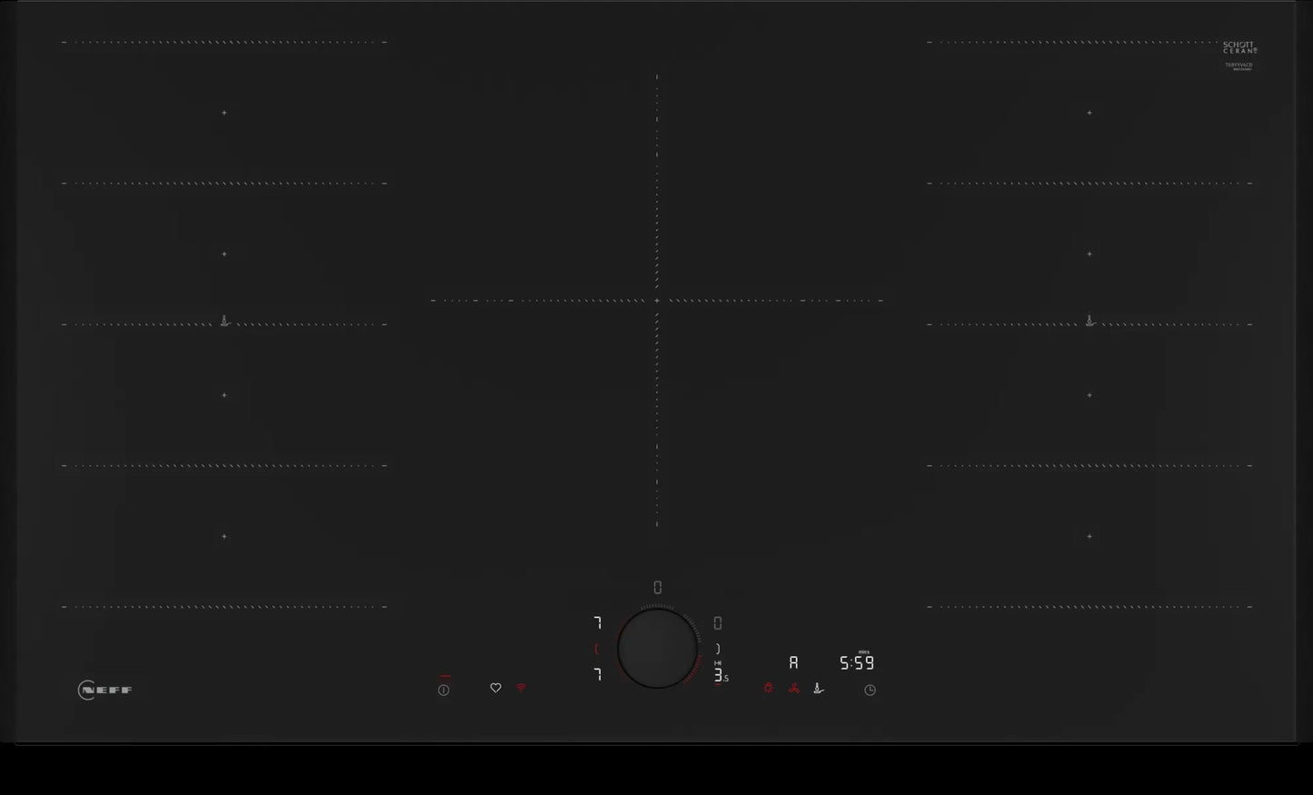 Piano cottura a induzione 90 cm Flex Design T69YYV4C0