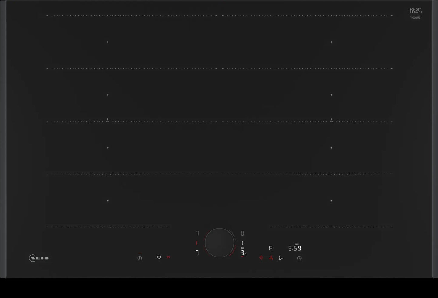 Piano cottura a induzione 80 cm Flex Design T68YYY4C0