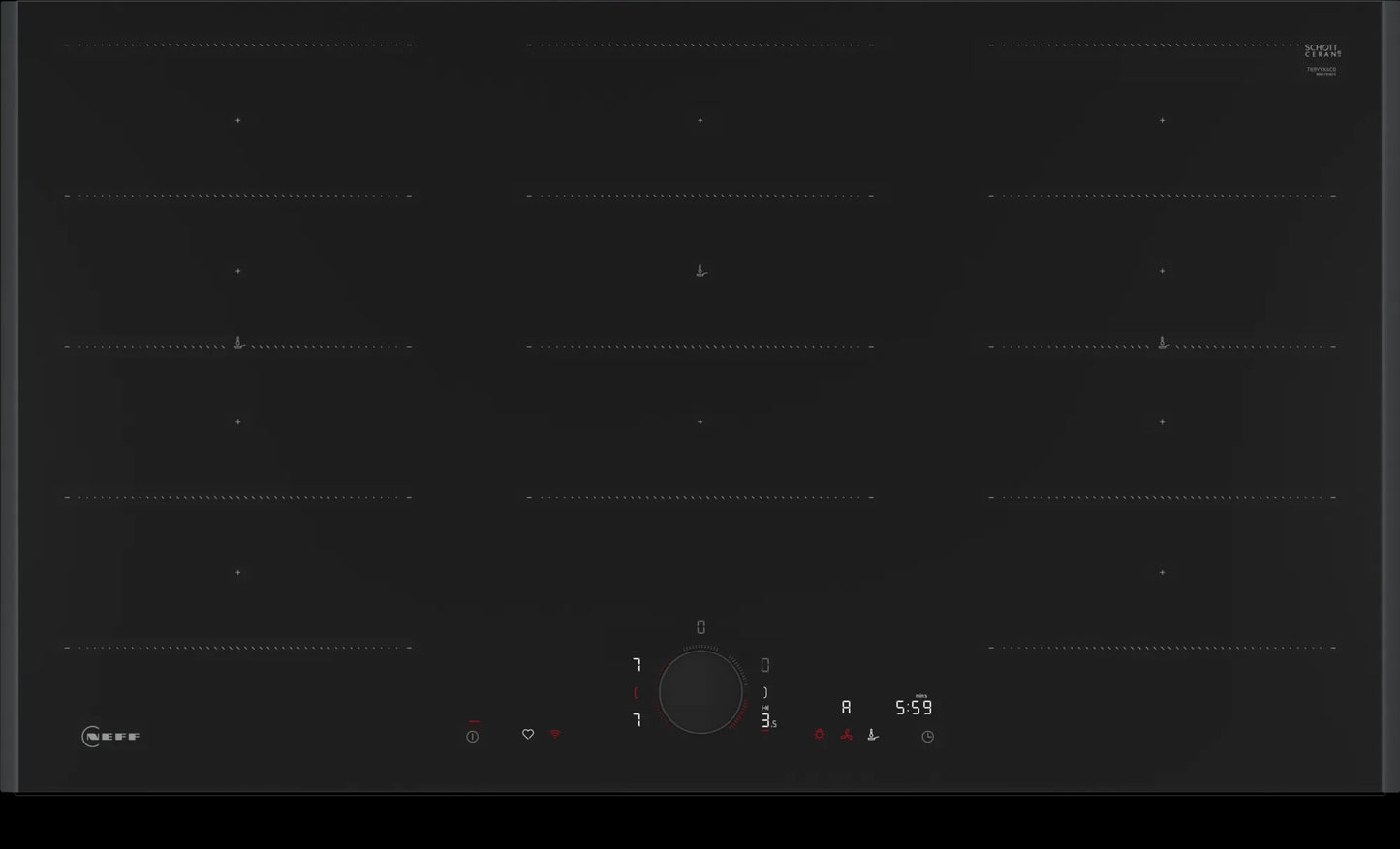 Piano cottura a induzione 90 cm Flex Design T69YYX4C0