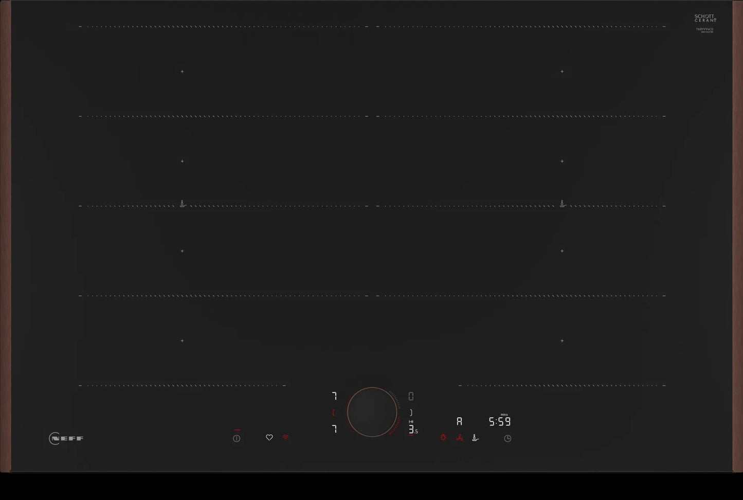 Piano cottura a induzione 80 cm Flex Design T68YYY4C0
