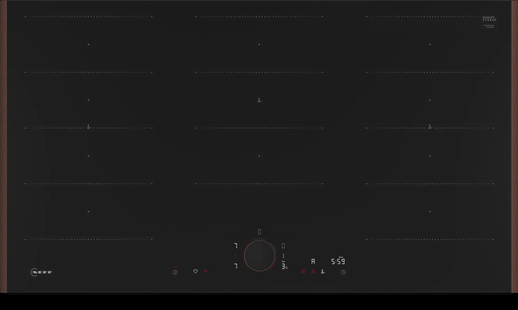 Piano cottura a induzione 90 cm Flex Design T69YYX4C0