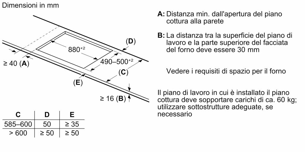Piano cottura a induzione 90 cm Flex Design T69YYX4C0