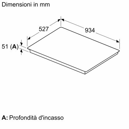 Piano cottura a induzione 90 cm Flex Design T69YYV4C0