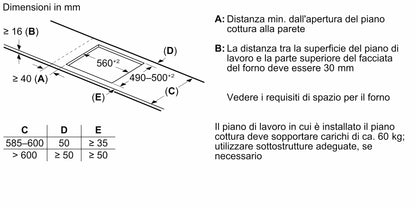 Piano cottura a induzione 60 cm senza profili T66FHE4L0