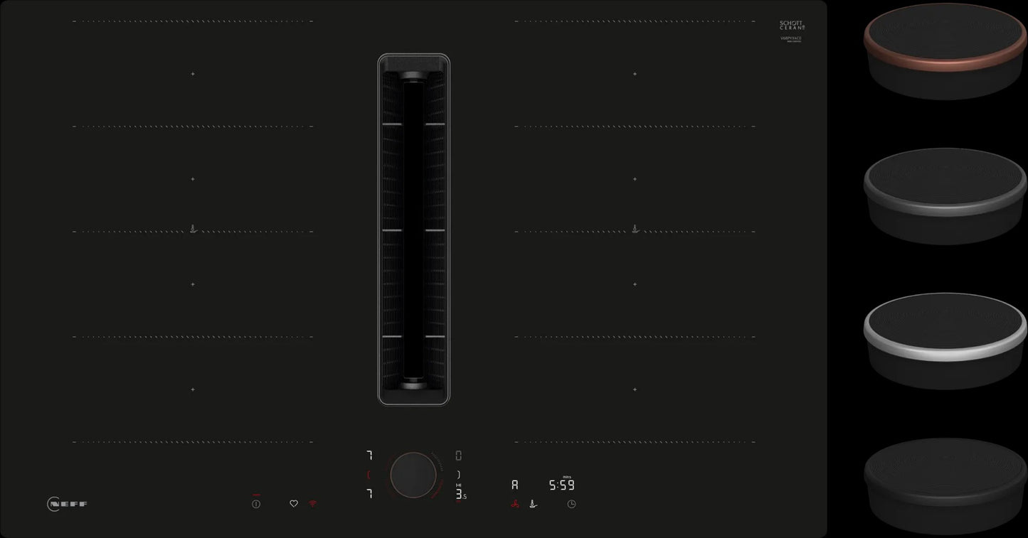 Piano a induzione con cappa integrata 80 cm flush mount V68PYX4C0