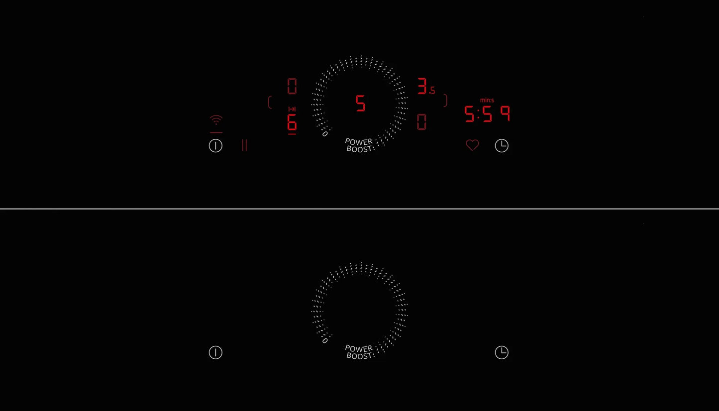 Piano a induzione con cappa integrata 80 cm senza profili V58NHQ4L0