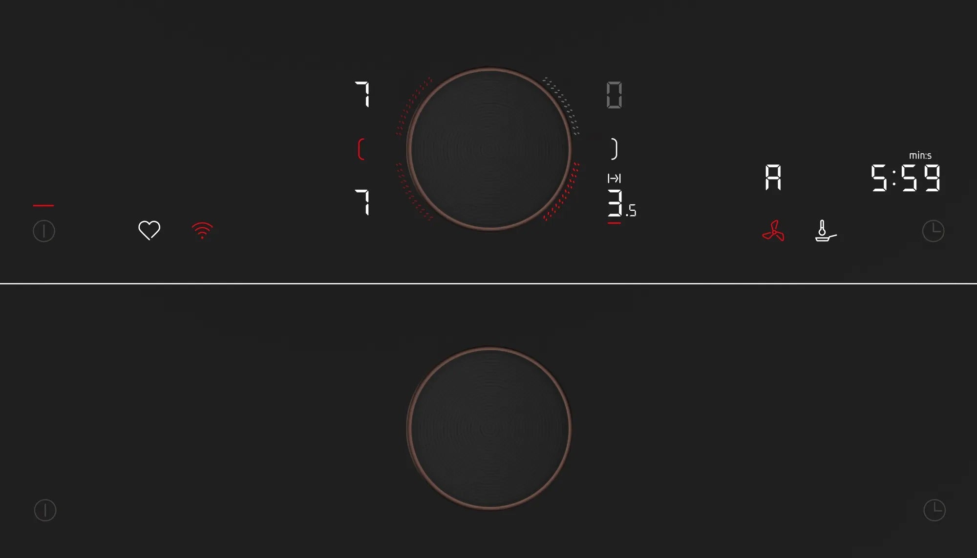 Piano a induzione con cappa integrata 80 cm flush mount V68PYX4C0