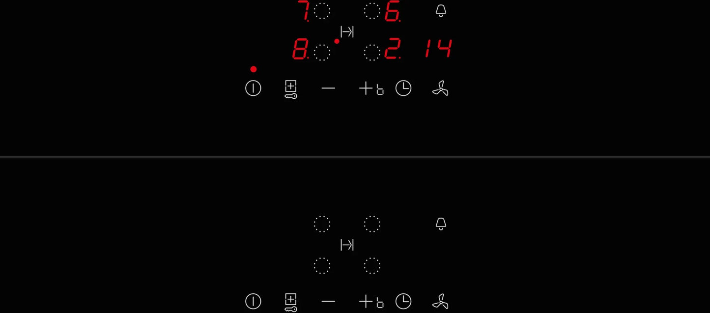 Piano a induzione con cappa integrata 80 cm senza profili V58NBS1L0
