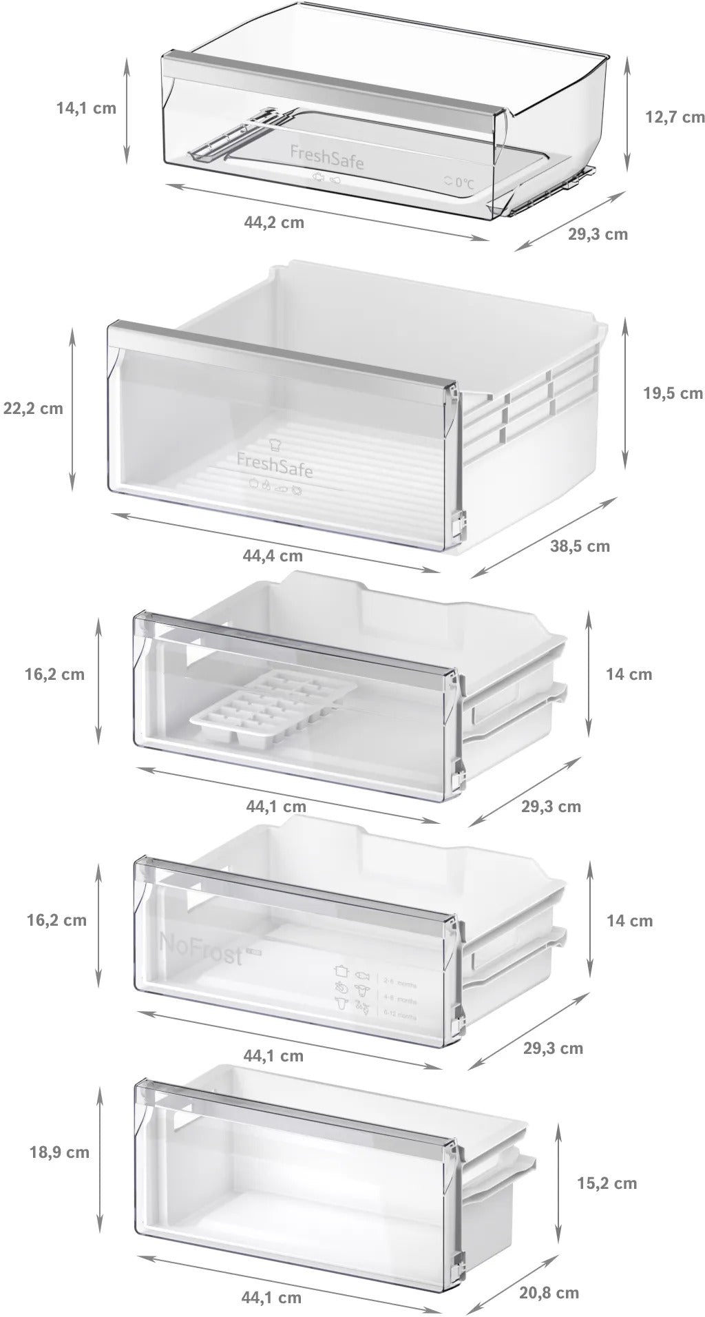 Frigorifero combinato da incasso 193.5 x 55.8 cm cerniera piatta KI7966FD0