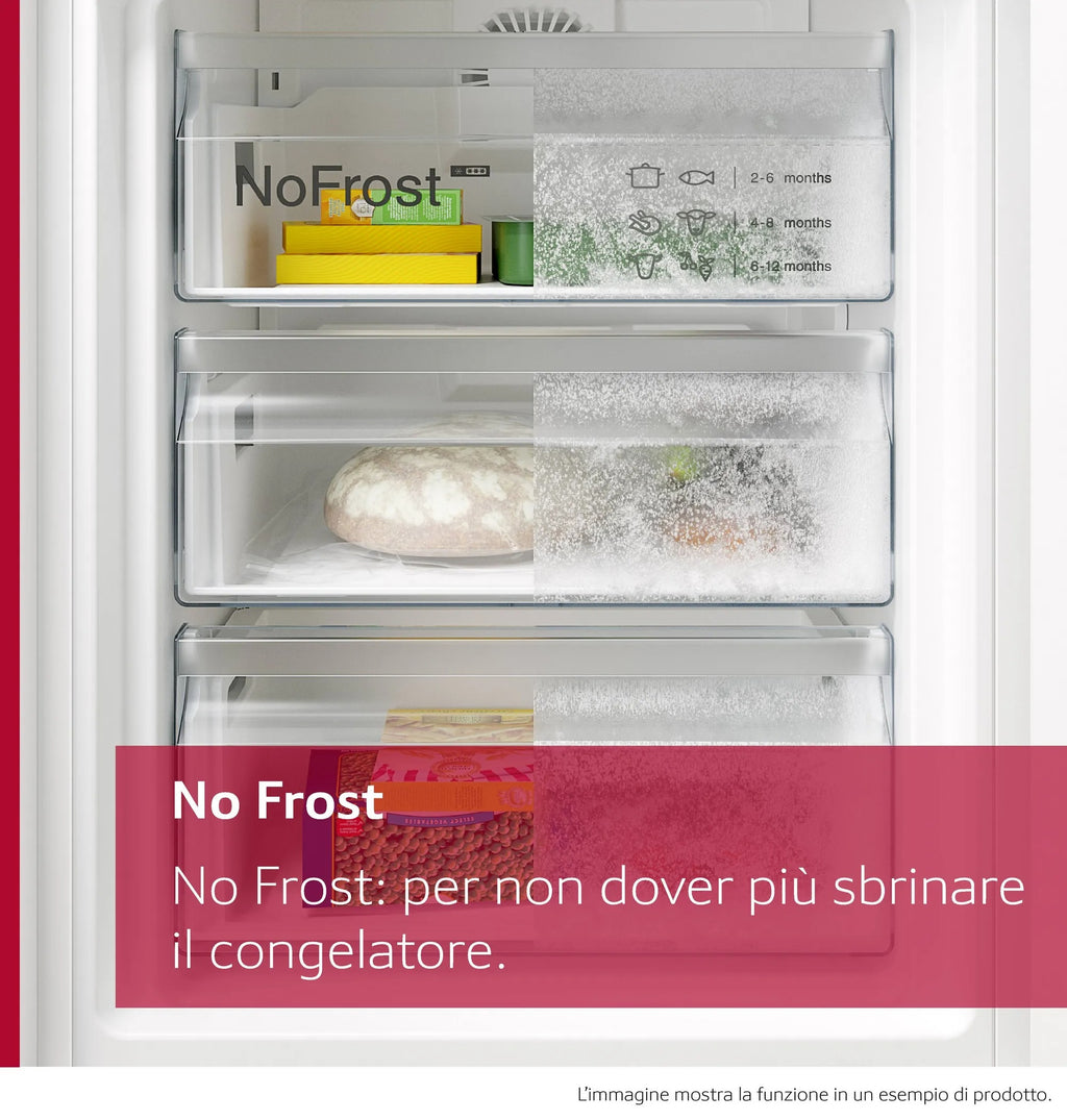 Frigorifero combinato da incasso 193.5 x 70.8 cm cerniera piatta soft closing KB7966DD0