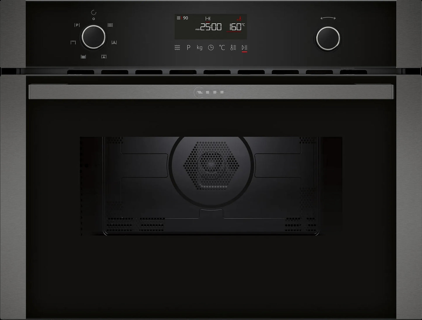 Microonde da incasso con cottura ventilata 60 x 45 cm Graphite-Grey C1AMG84G1