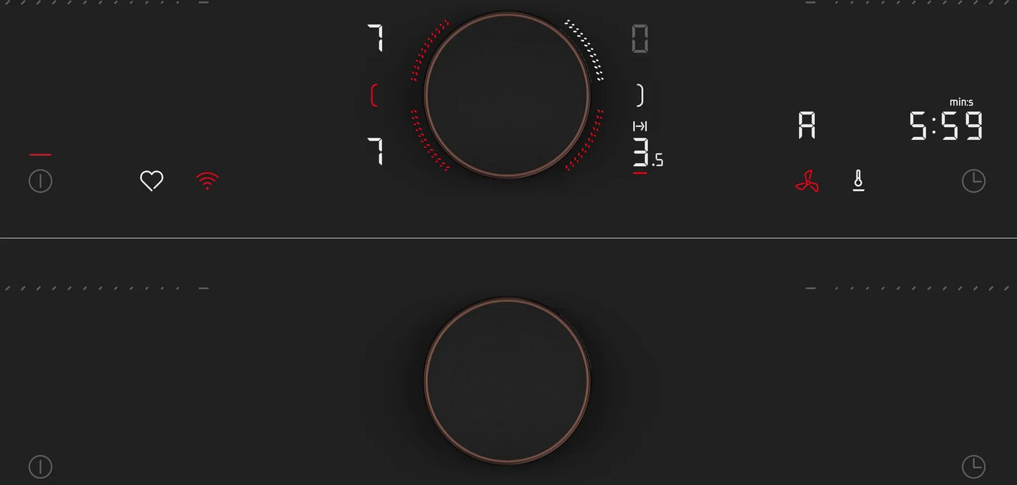 Piano a induzione con cappa integrata 80 cm Nero opaco, Flex Design V68YYX4B0