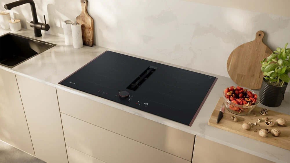 Piano a induzione con cappa integrata 80 cm Nero opaco, Flex Design V68YYX4B0