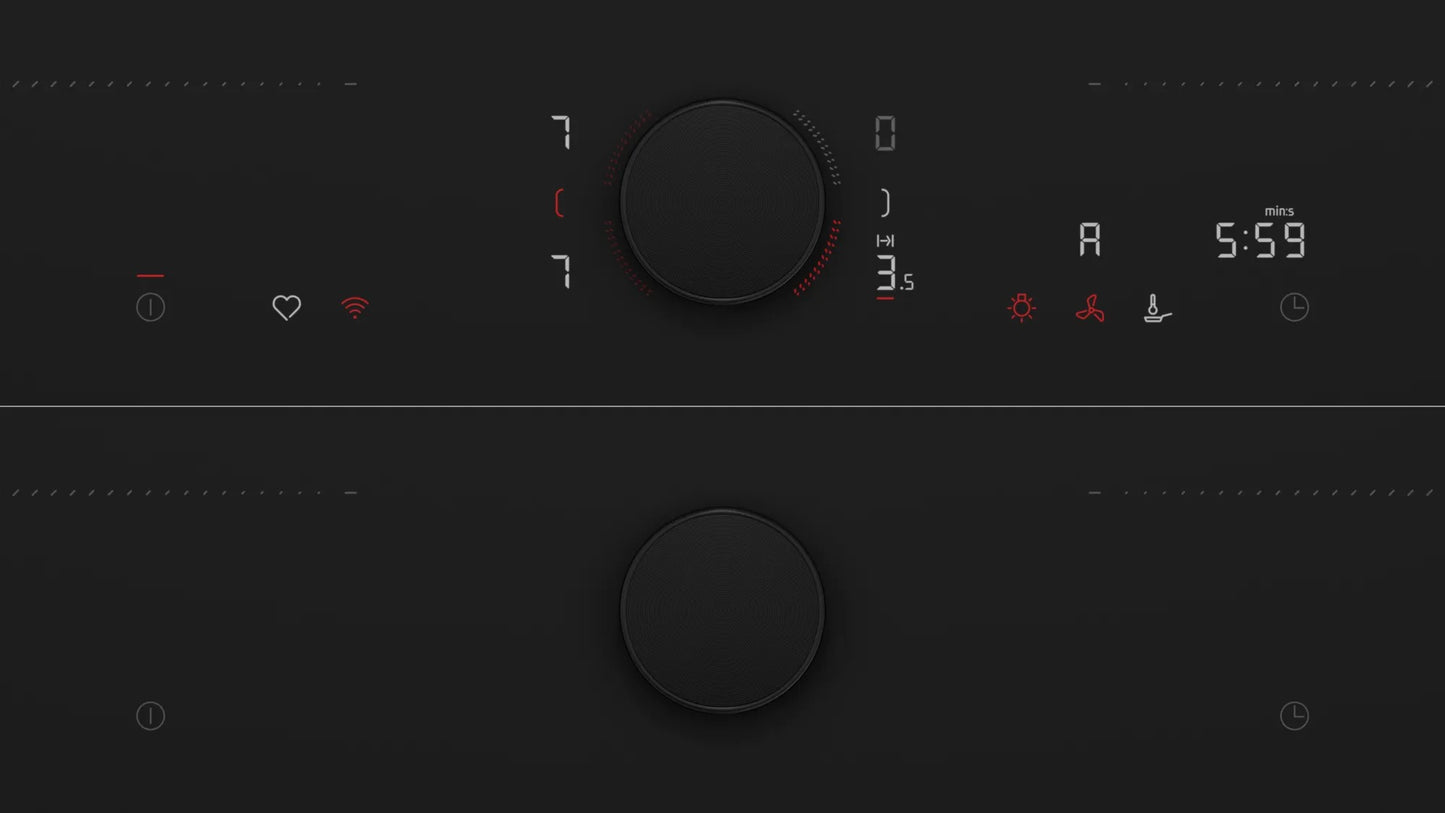 Piano a induzione con cappa integrata 80 cm Nero opaco V68PYX4B0