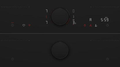 Piano a induzione con cappa integrata 80 cm Nero opaco V68PYX4B0