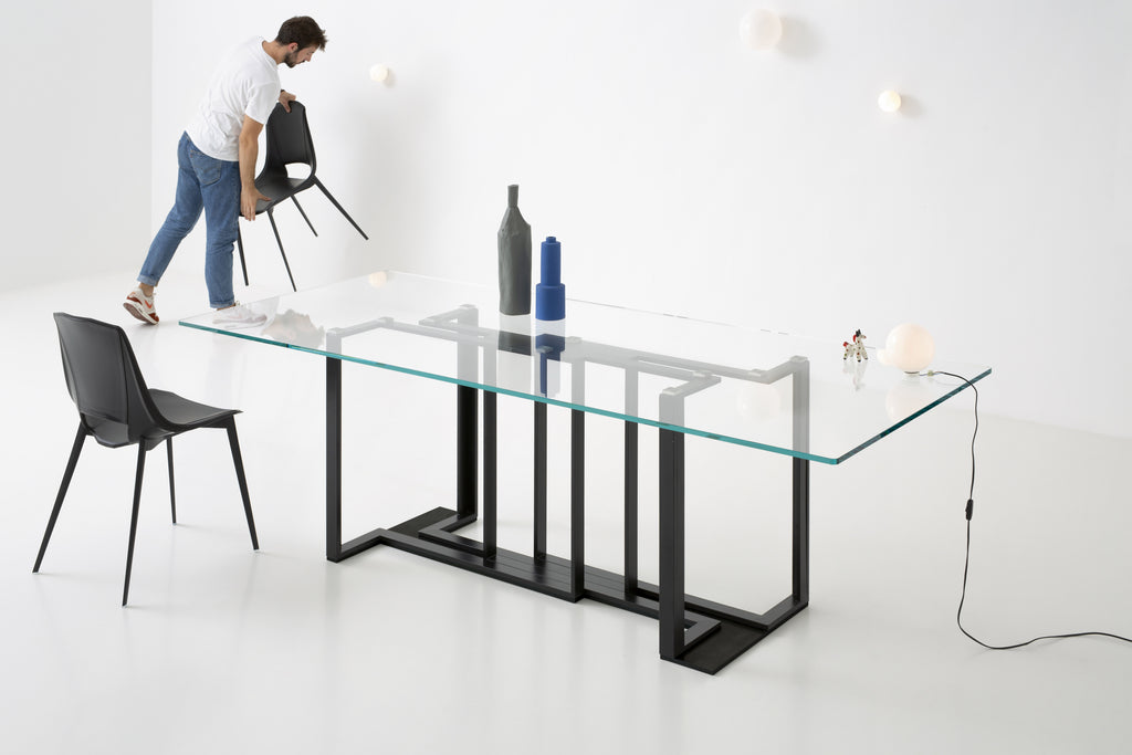 Tavolo Accademia trasparente