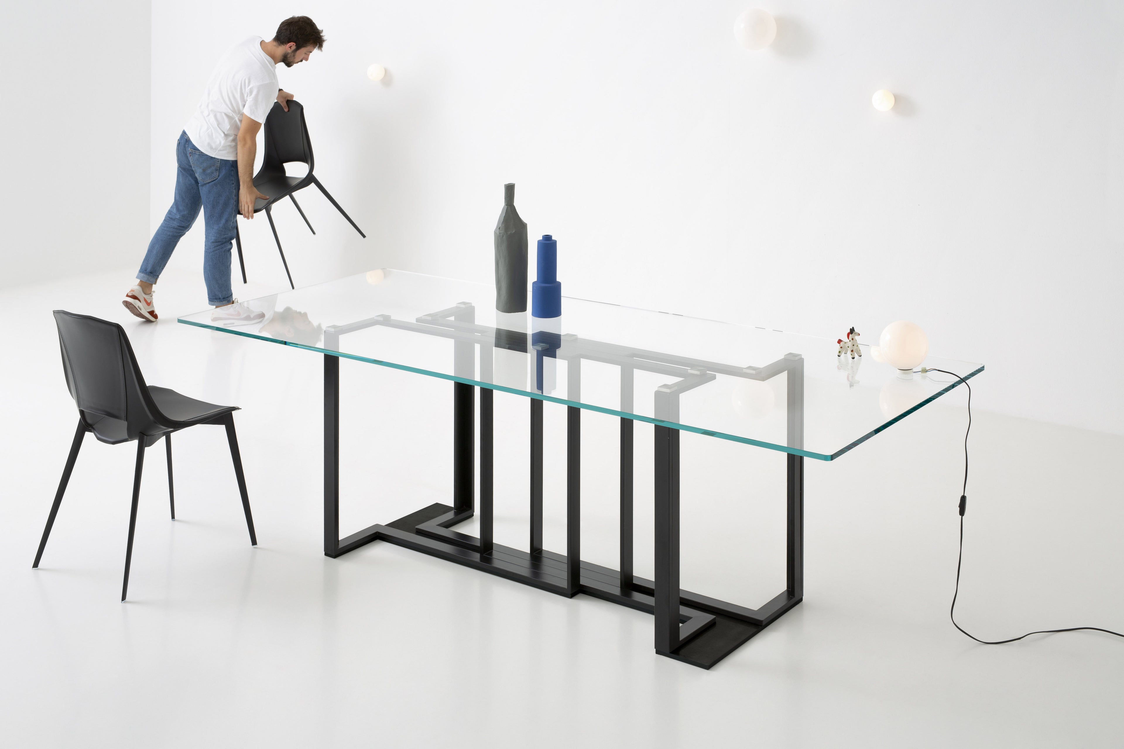 Tavolo Accademia trasparente