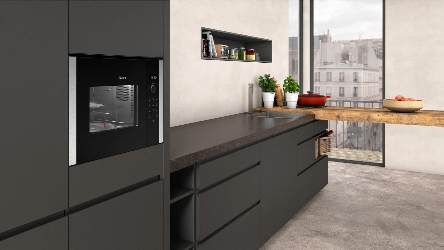 Microonde da incasso con grill 59 x 38 cm Nero HLAGD53G0