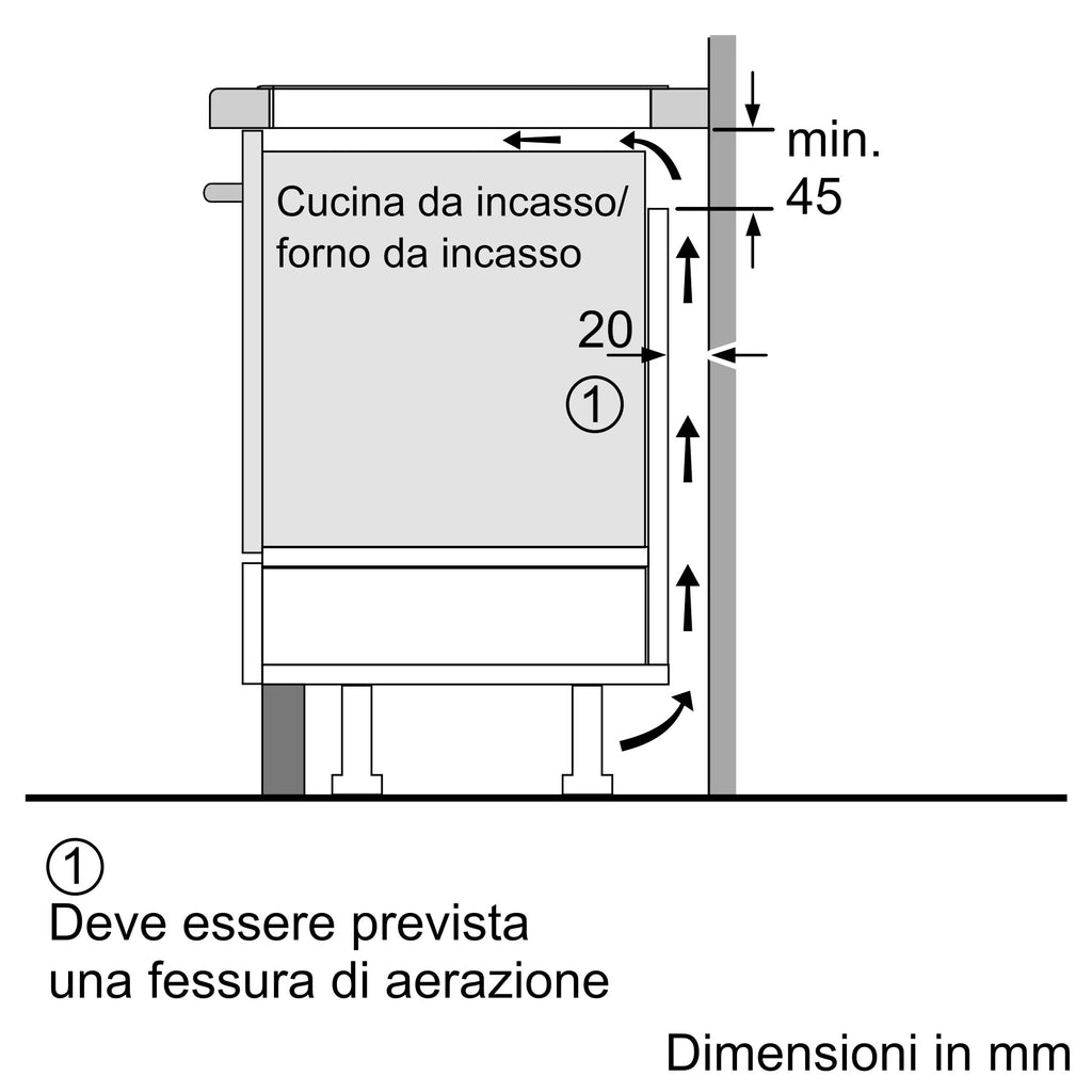 Piano cottura a induzione 80 cm flush mount T68PYV4C0