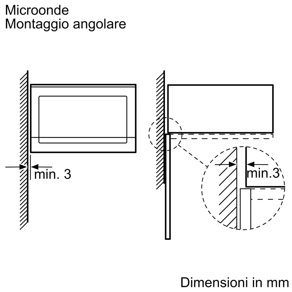 Microonde da incasso 59 x 38 cm Nero HLAWD53N1F