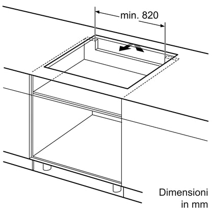 Piano cottura a induzione 90 cm flush mount T69PYV4C0