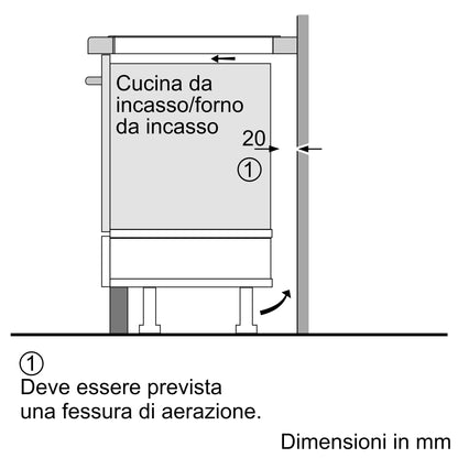 Piano cottura a induzione 90 cm flush mount T69PYV4C0