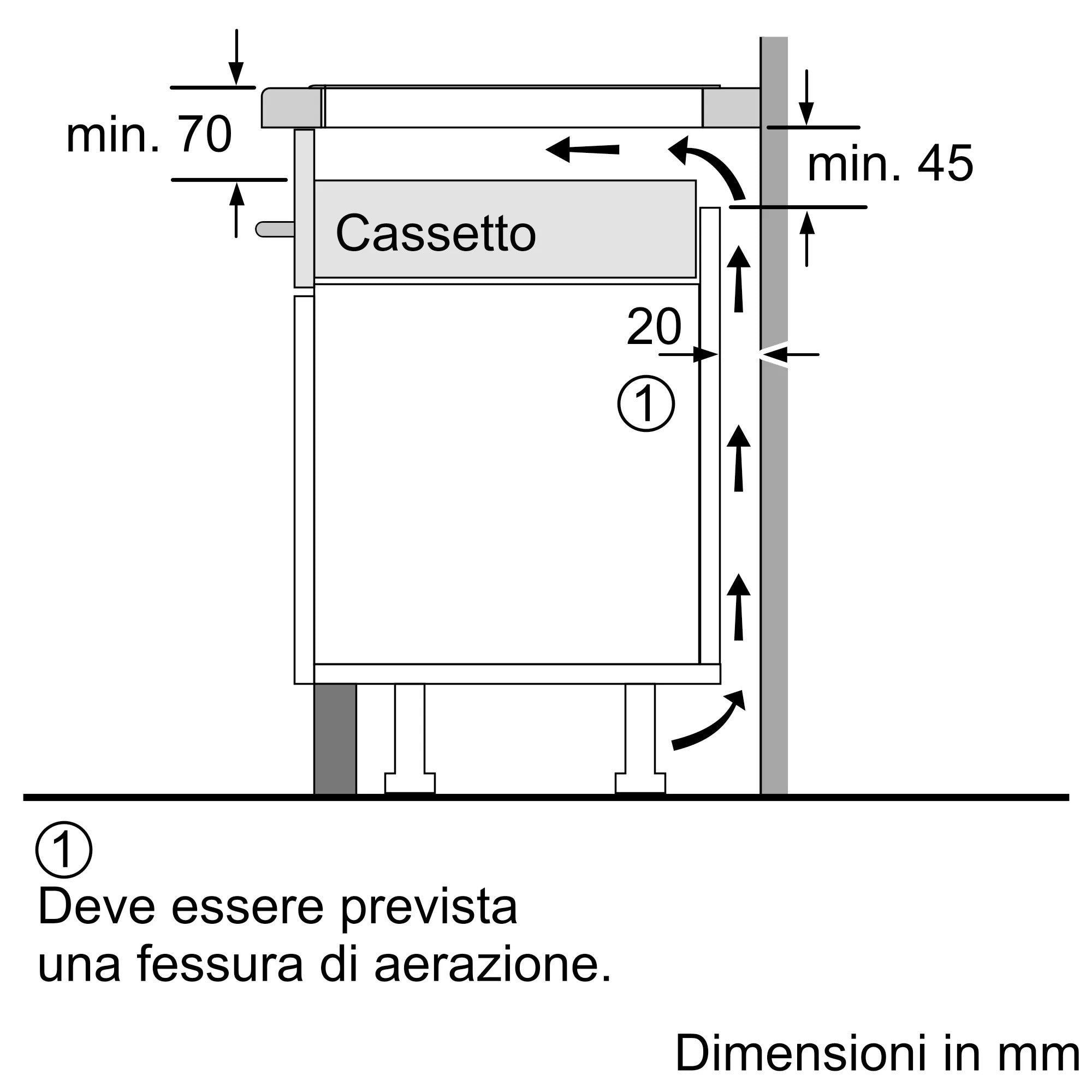 Piano cottura a induzione 80 cm flush mount T68PYV4C0