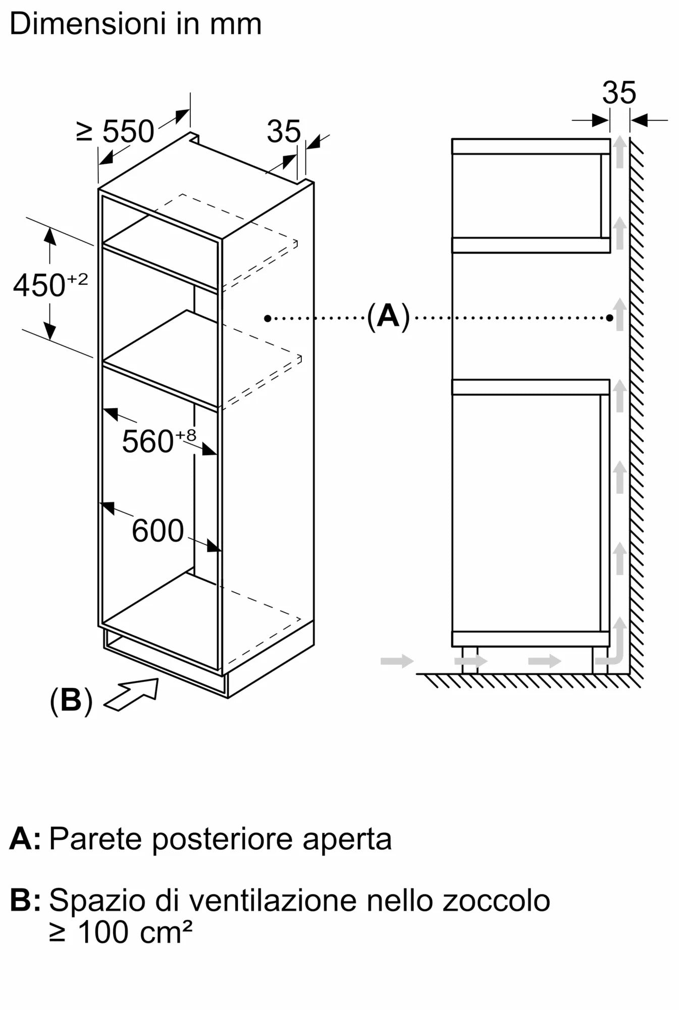 Microonde da incasso con cottura ventilata 60 x 45 cm Graphite-Grey C1AMG84G1