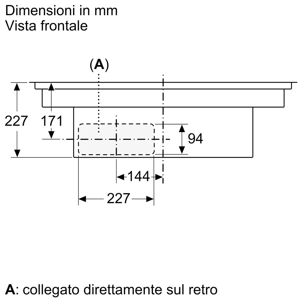 Piano a induzione con cappa integrata 80 cm flush mount V68PYX4C0