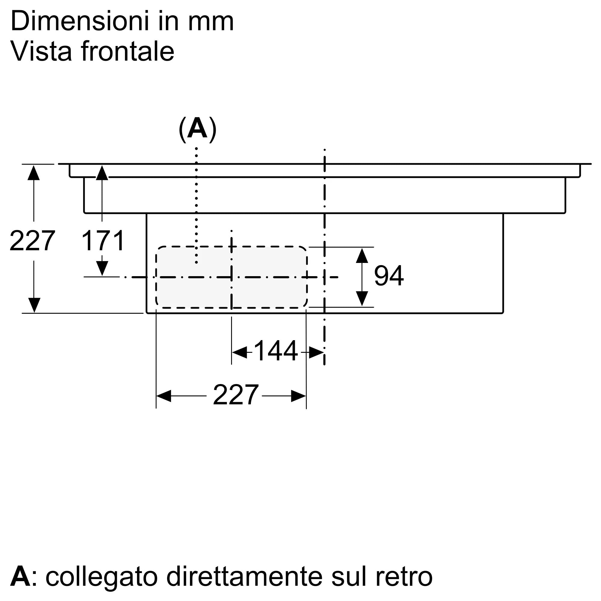 Piano a induzione con cappa integrata 80 cm flush mount V68PYX4C0